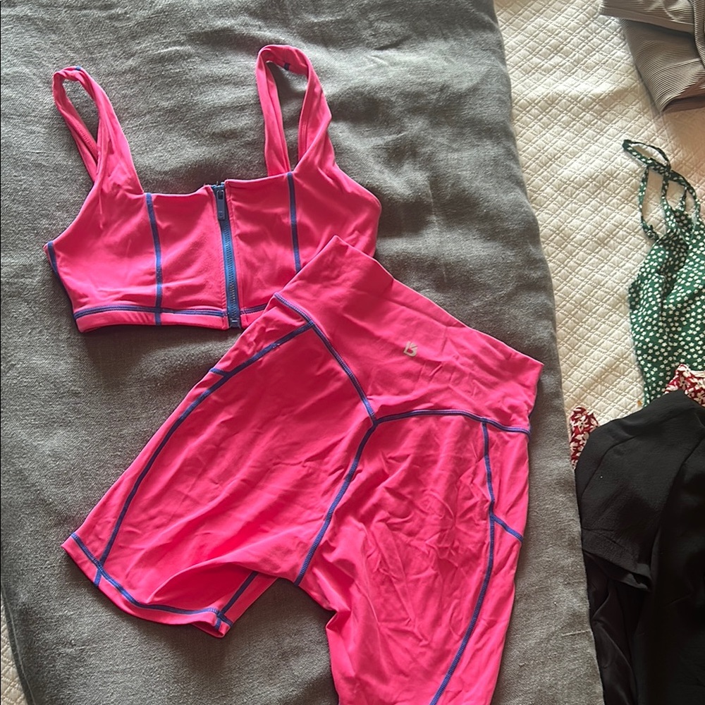 Women's Pink and Blue Activewear Set